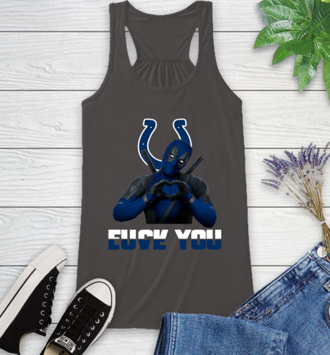 NHL Indianapolis Colts Deadpool Love You Fuck You Football Sports Racerback Tank 11