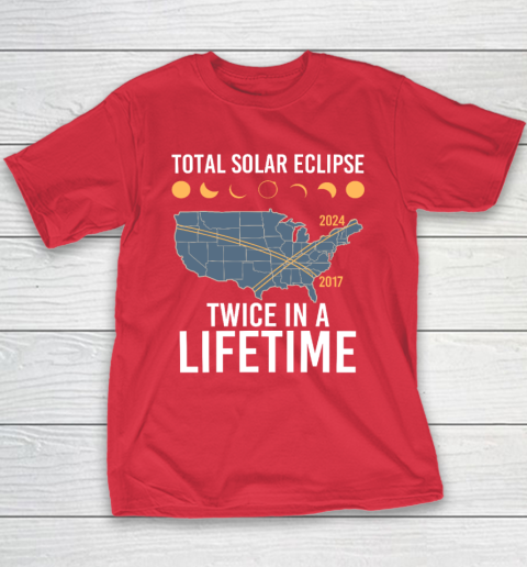 Twice In A Lifetime Solar Eclipse Shirt 2024 Total Eclipse Youth T-Shirt 7