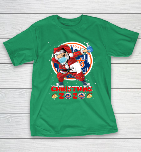 New York Mets Funny Santa Claus Dabbing Christmas 2020 MLB T-Shirt 5