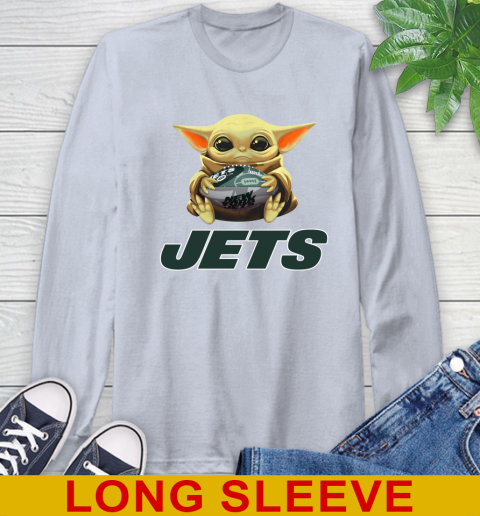 NFL Football New York Jets Baby Yoda Star Wars Shirt Long Sleeve T-Shirt 6