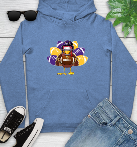 Minnesota Vikings Turkey Thanksgiving Day Youth Hoodie 12