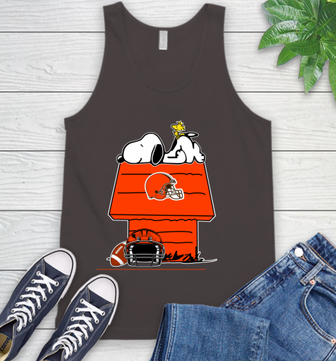 Cleveland Browns NFL Football Snoopy Woodstock The Peanuts Movie Tank Top 7