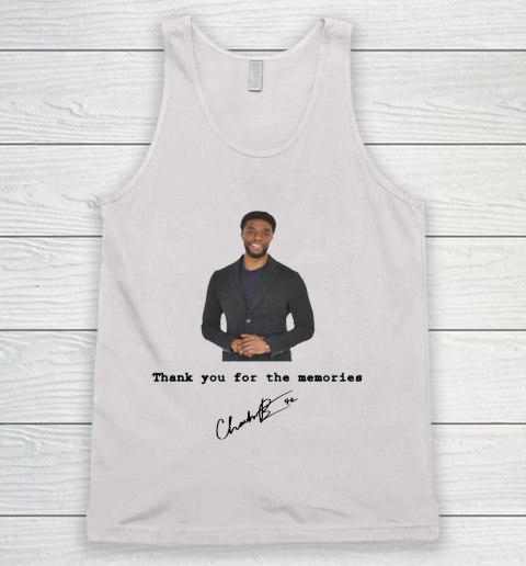 RIP Chadwick Boseman Signature Thank You For The Memories Black Panther Tank Top