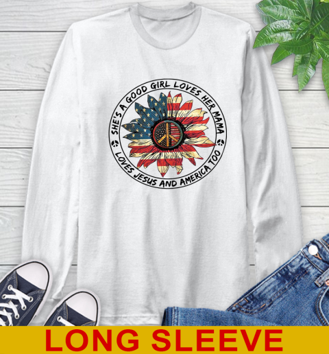 America sunflower she's a good girl loves her mama shirt 47