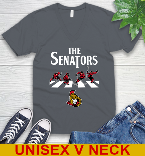 NHL Hockey Ottawa Senators The Beatles Rock Band Shirt V-Neck T-Shirt 4
