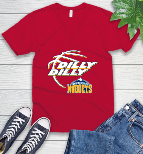 NBA Denver Nuggets Dilly Dilly Basketball Sports V-Neck T-Shirt 8