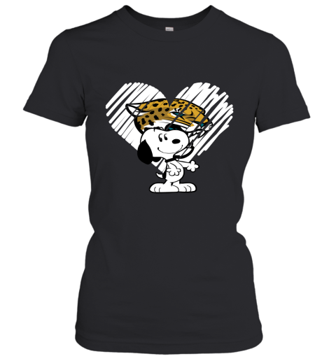 I Love Jacksonville Jaguars Snoopy In My Heart NFL Women's T-Shirt