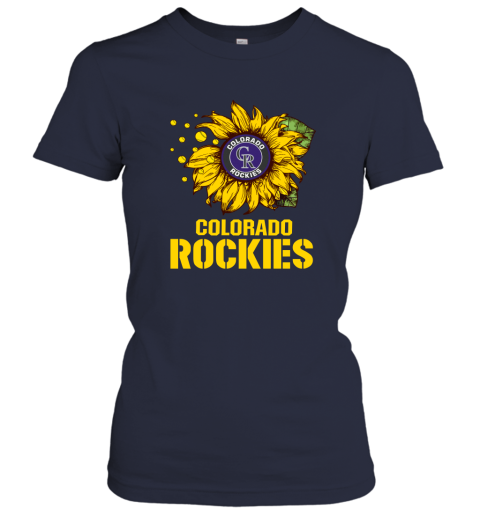 Colorado Rockiers Sunflower MLB Baseball Women's T-Shirt
