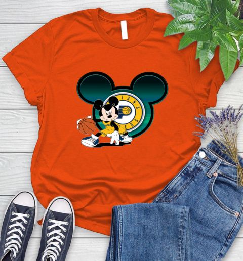 NBA Indiana Pacers Mickey Mouse Disney Basketball Women's T-Shirt 4