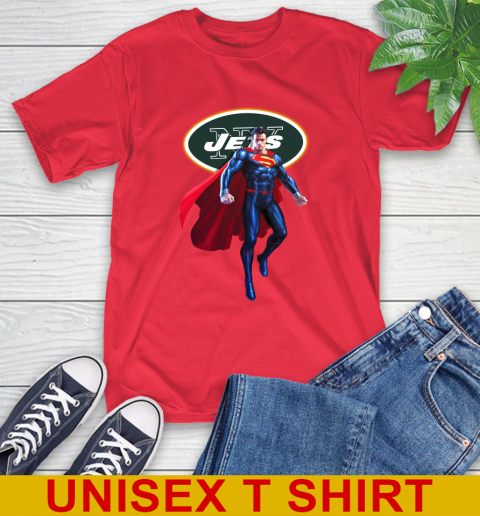 NFL Superman DC Sports Football New York Jets T-Shirt 10