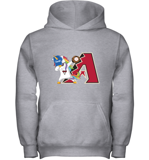 Hip Hop Dabbing Unicorn Flippin Love Arizona Diamondbacks Youth Hoodie