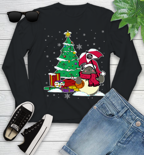 Toronto Raptors NBA Basketball Cute Tonari No Totoro Christmas Sports Youth Long Sleeve