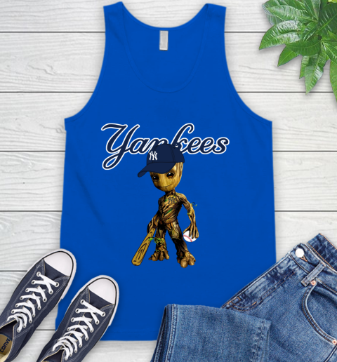 MLB New York Yankees Groot Guardians Of The Galaxy Baseball Tank Top 5