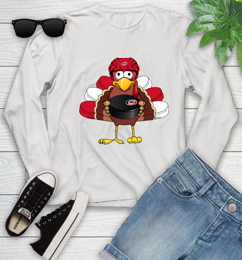 Carolina Hurricanes Turkey Thanksgiving Day Youth Long Sleeve