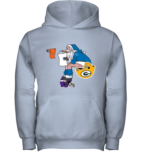 Santa Claus Detroit Lions Shit On Other Teams Christmas Youth Hoodie