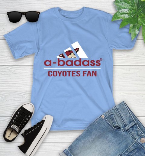 NHL A Badass Arizona Coyotes Fan Adidas Hockey Sports Youth T-Shirt 15