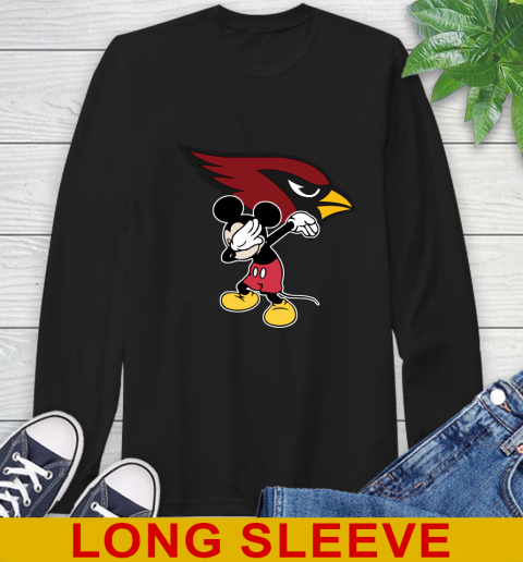 Arizona Cardinals NFL Football Dabbing Mickey Disney Sports Long Sleeve T-Shirt 2