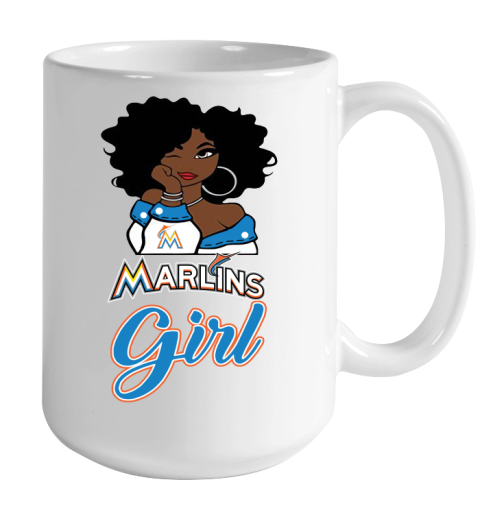 Miami Marlinss Girl MLB Color Changing Mug 15oz 2