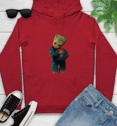 NBA Groot Guardians Of The Galaxy Basketball Sports Toronto Raptors Youth Hoodie 11