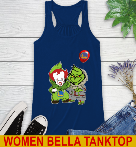 Golden State Warriors Baby Pennywise Grinch Christmas NBA Basketball Racerback Tank 9