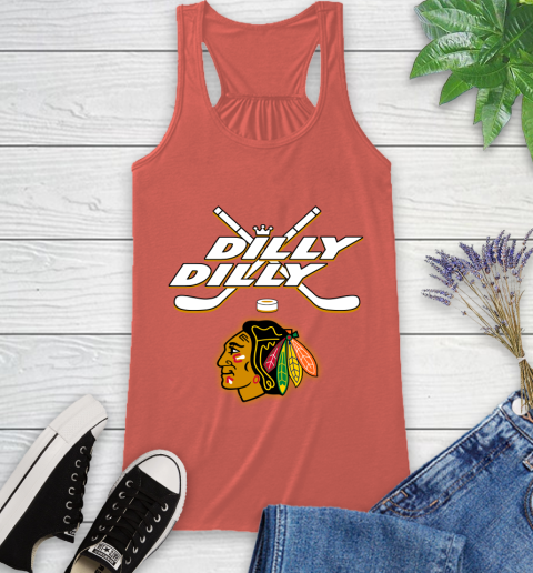 NHL Chicago Blackhawks Dilly Dilly Hockey Sports Racerback Tank 4