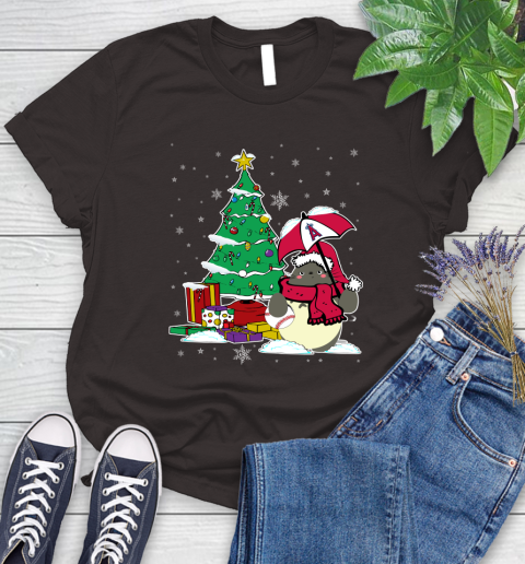 Los Angeles Angels MLB Baseball Cute Tonari No Totoro Christmas Sports Women's T-Shirt 11