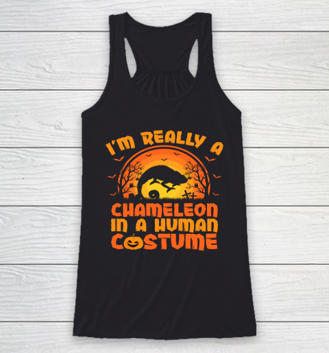 I'm Really A Chameleon In A Human Costume Halloween Racerback Tank