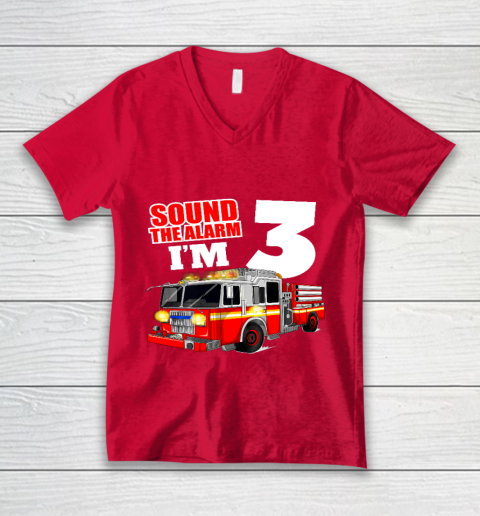Boys' 3rd Birthday 3 Year Old Birthday Fire Truck Shirt