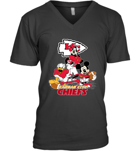 NFL Kansas City Chiefs Mickey Mouse Donald Duck Goofy Football T