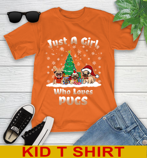 Christmas Just a girl who love pugs dog pet lover 104