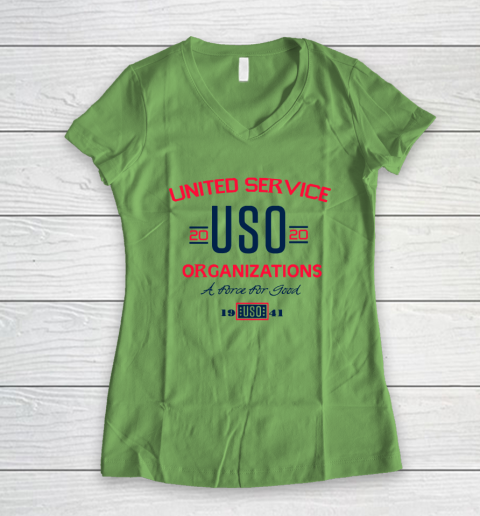 USO 2020 United Service Organizations Women's V-Neck T-Shirt - Image 6