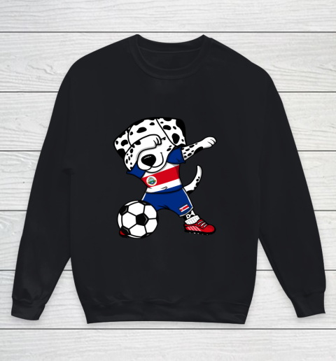 Dabbing Dalmatian Costa Rica Soccer Fan Costa Rican Football Youth Sweatshirt