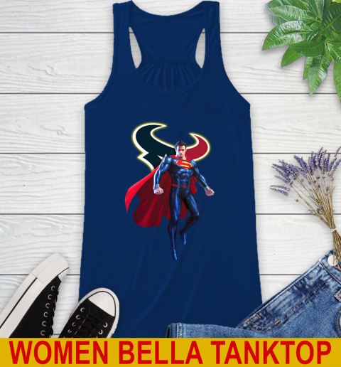 NFL Superman DC Sports Football Houston Texans Racerback Tank 9