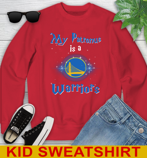 NBA Basketball Harry Potter My Patronus Is A Golden State Warriors Youth Sweatshirt 7