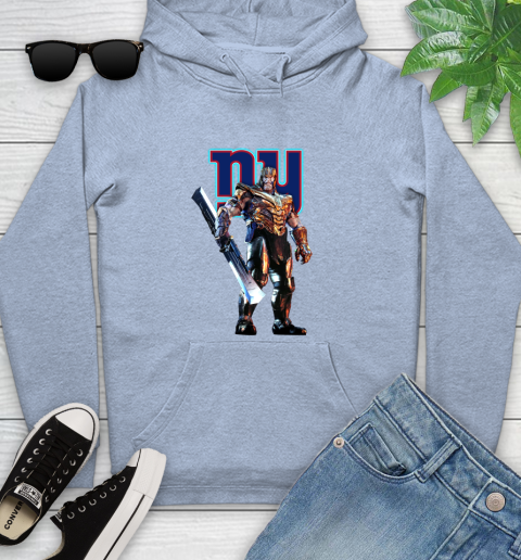 NFL Thanos Gauntlet Avengers Endgame Football New York Giants Youth Hoodie 10