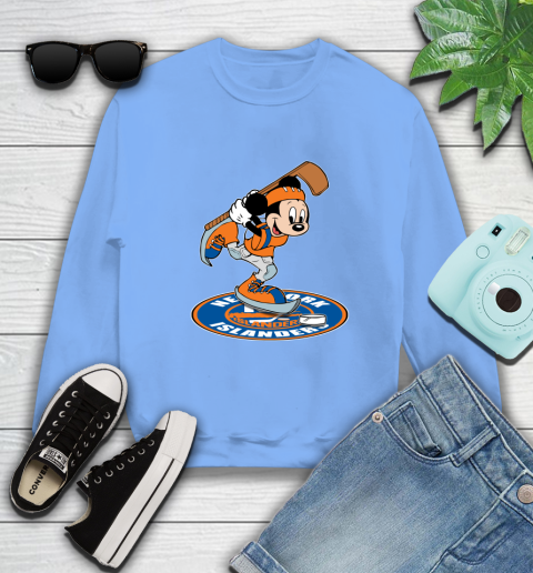 NHL Hockey New York Islanders Cheerful Mickey Disney Shirt Sweatshirt 11