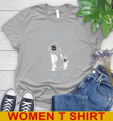 Los Angeles Kings NHL Hockey Like Father Like Son Sports Women's T-Shirt 5