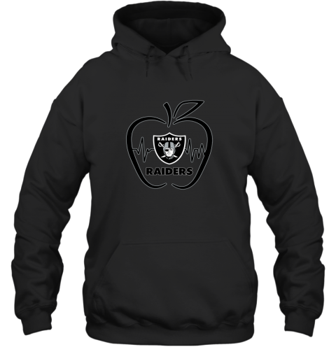 Apple Heartbeat Teacher Symbol Oakland Raiders - Rookbrand