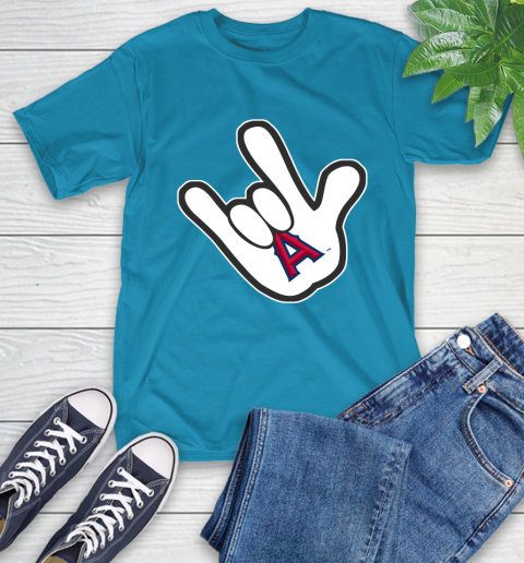 Los Angeles Angels MLB Baseball Mickey Rock Hand Disney T-Shirt 8