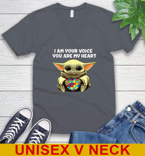 I Am Your Voice You Are My Heart Baby Yoda Autism Awareness Shirt 50