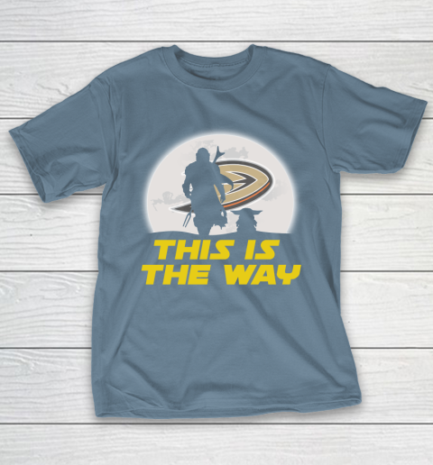 Anaheim Ducks NHL Ice Hockey Star Wars Yoda And Mandalorian This Is The Way T-Shirt 6