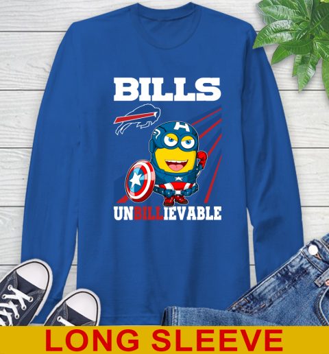 NFL Football Buffalo Bills Captain America Marvel Avengers Minion Shirt Long Sleeve T-Shirt 11