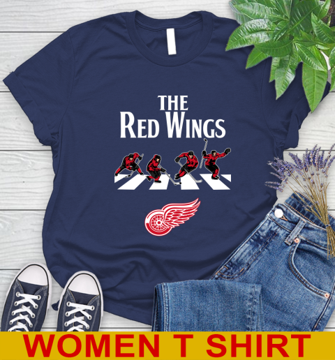 NHL Hockey Detroit Red Wings The Beatles Rock Band Shirt Women's T-Shirt 12