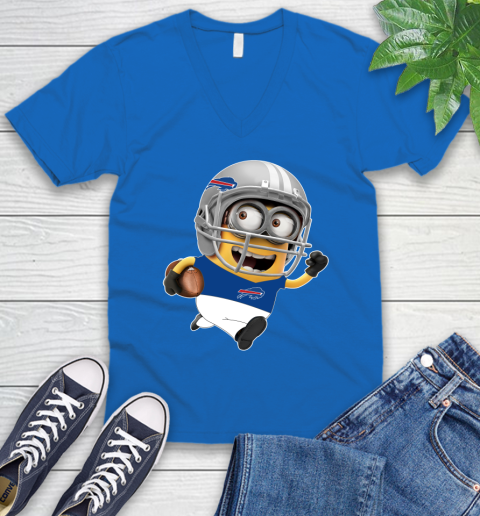 NFL Buffalo Bills Minions Disney Football Sports V-Neck T-Shirt 6