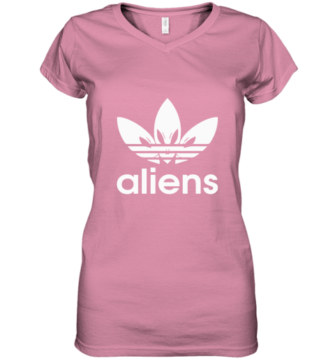 Aliens Adidas Shirt Cotton Men Women's V-Neck T-Shirt
