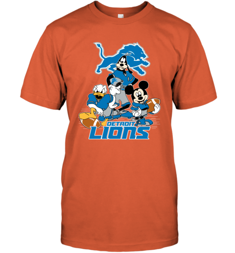 NFL Detroit Lions Mickey Mouse Donald Duck Goofy Football T Shirt -  Rookbrand