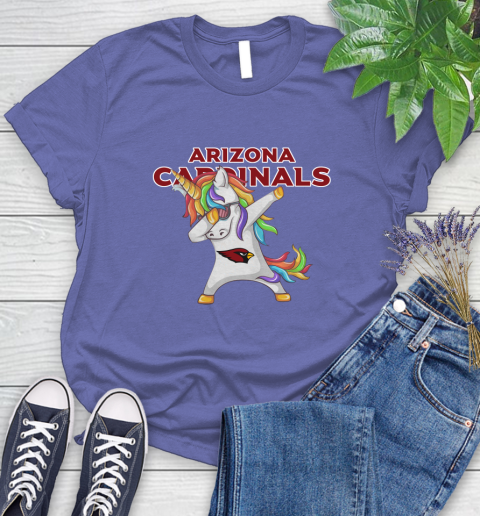 Arizona Cardinals NFL Football Funny Unicorn Dabbing Sports Women's T-Shirt 11