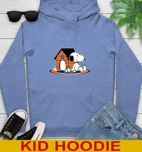 MLB Baseball Detroit Tigers Snoopy The Peanuts Movie Shirt Youth Hoodie 12