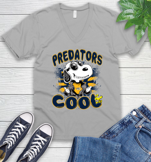 NHL Hockey Nashville Predators Cool Snoopy Shirt V-Neck T-Shirt 4 NHL Hockey Nashville Predators Cool Snoopy Shirt V-Neck T-Shirt - Image 4