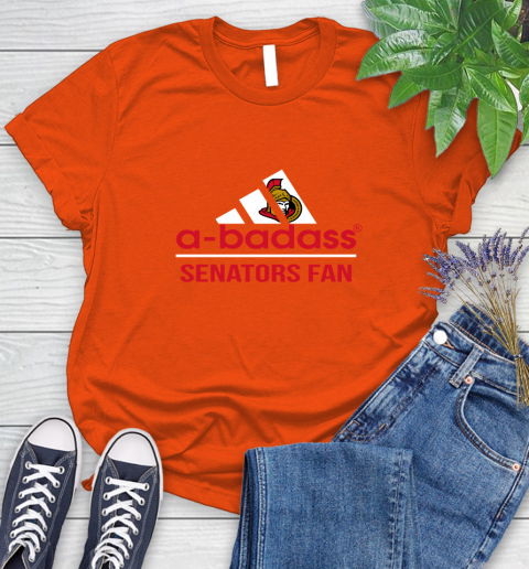 NHL A Badass Ottawa Senators Fan Adidas Hockey Sports Women's T-Shirt 3